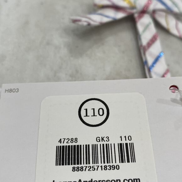 Hanna Andersson Metallic Rainbow Stripe Dress New 5 - Picture 5 of 6